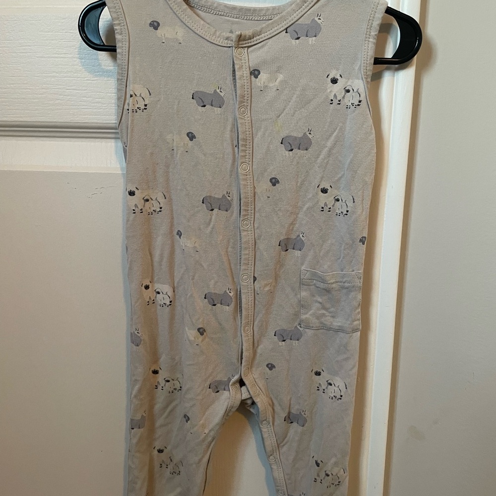 Kyte baby sleeveless romper - sheep 18-24